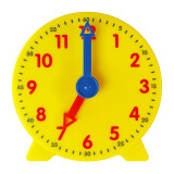 沪教 直径10cm钟表模型 时钟钟面 分针时针认识时间小学一二年级数学教具学具 两针非联动 12时