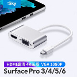 iSky Mini DP转HDMI/VGA转换器迷你dp拓展转接头苹果笔记本电脑微软Surface扩展器坞接电视投影仪二合一