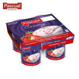 帕斯卡西班牙进口 常温希腊风味酸奶4*125g 草莓味 风味发酵全脂酸牛奶