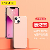ESCASE iPhone 13手机壳苹果13保护套液态硅胶全包防摔防滑不沾指纹加绒网红男女款6.1英寸芭比粉