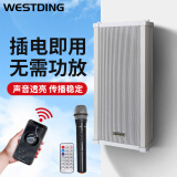 威斯汀（WESTDING）MS-5002话筒版定压户外壁挂有源防水音柱室外音响学校喇叭公共广播音箱音响