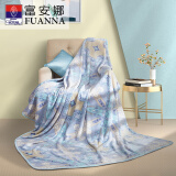 富安娜家纺法兰绒毯 毛毯保暖盖毯午睡空调毯薄毯休闲毯加大180*200cm