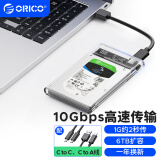 奥睿科(ORICO)Type-C移动硬盘盒2.5英寸USB3.1Gen2/10Gbps笔记本台式固态机械SSD外置盒 全透明2139C3-G2