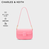 CHARLES&KEITH方扣KOA小方包单肩包包女包女士生日礼物CK2-20270818 CK2-20271063-1Pink粉红色 M