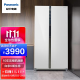 松下(panasonic)570升大容量冰箱双开门对开门 银离子kang菌装置 玻璃