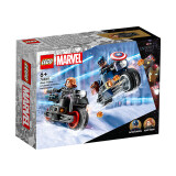 乐高（LEGO）积木超级英雄76260美国队长黑寡妇摩托追逐6岁+儿童玩具生日礼物