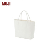 MUJI手编包 环保材料 手提包菜篮子 编织包草编包 包包 白色 小 长24×宽24×高10cm