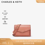 CHARLES&KEITH包包女包单肩包斜挎包信封包女CK2-80680780-1 Clay泥色 S