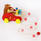 诗贝琪宝宝拖拉学步玩具拉车儿童手拉绳拉线拉着走的玩具车男女孩推推乐 小熊敲琴拉车