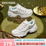 斯凯奇（Skechers）老爹鞋女厚底增高休闲运动鞋子11923/11914白色/银色WSL35.0