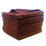 赛罗 方巾超细纤维小毛巾吸水擦桌子厨房布洗碗抹布不易掉毛批发定制 咖啡色方巾 1条 30/30CM