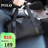 POLO 旅行包男士大容量手提包多功能健身包出差行李袋商务旅行袋 黑色