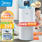 美的（Midea）【小蓝鲸600】无雾加湿器除菌卧室婴儿家用办公室桌面加湿净化空气大面积商用保湿雾化器生日礼物