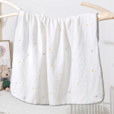 优米熊纯棉高密度四层纱布婴幼儿童浴巾  加厚宝宝抱被盖毯 105×105cm