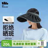 蕉下（beneunder）贝壳帽防晒帽遮阳帽女帽子太阳帽防紫外线黑胶漫暮黑BM532