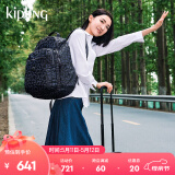 Kipling【母亲节礼物】男女款大容量书包双肩背包首尔包电脑包|SEOUL系列 无限深蓝提花