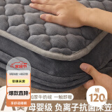 艾薇牛奶绒床笠加厚冬季保暖床罩床垫保护套夹棉床笠单件 温柔灰 1.8m
