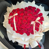 琐拉鲜花速递红玫瑰花束求婚生日礼物送女友全国同城花店配送 52朵红玫瑰心形新款花束