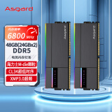 阿斯加特（Asgard）48GB(24Gx2)套 DDR5 6800 台式机内存条 RGB灯条-女武神·瓦尔基里Ⅱ代【C34】极夜黑 助力AI