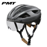 PMT自行车头盔山地车男女安全帽公路车磁吸风镜骑行装备GOLF 黑色 M码（适合头围55-59CM）