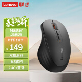 联想（Lenovo）M1 Master蓝牙无线鼠标 可充电双模办公鼠标 人体工学右手鼠标 蓝牙三通道 电脑笔记本平板 风暴灰