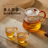 忆壶茶泡茶壶玻璃茶具茶水分离煮茶壶大容量喝茶套装围炉耐热红花茶器