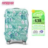 美旅箱包大容量行李箱28英寸密码锁拉杆箱旅行密码箱闺蜜箱NC2绿色印花
