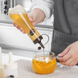 家の物语（KATEI STORY） 日本进口蜂蜜分装瓶塑料便携式方便倒挤压瓶子家用罐挤蜂蜜神器 小号棕色 250ml