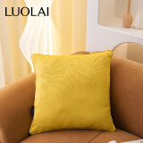 罗莱（LUOLAI）抱枕靠垫含芯 现代低奢靠枕沙发床头座椅腰枕可拆洗 流星金黄色