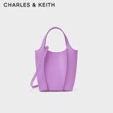 CHARLES&KEITH珍巧柔软手提包斜挎菜篮子包水桶包包女包女士CK2-51220011 VIOLET紫罗兰色 S