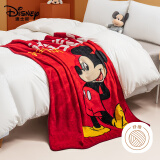 迪士尼（Disney）法兰绒毛毯子办公室午睡毯子婴儿童宝宝云毯经典米奇140*100cm