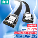 山泽 高速SATA3.0硬盘数据线 外接固态机械硬盘连接线 光驱串口线电源双通道转换线 直头0.25米ZDZ025