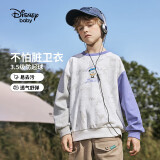 迪士尼（DISNEY）童装儿童男童圆领针织卫衣易去污棉质打底上衣24春DB411EE08紫160