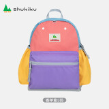SHUKIKU大学生书包儿童学生书包男女生背包休闲双肩包香芋紫L码 
