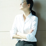 雀后白衬衫女职业长袖时尚正装设计感小众工作服衬衣 白色 XL