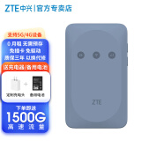 中兴（ZTE）随身wifi免插卡MF935移动无线wifi支持5G 4G设备无限便携全国流量 【双网切换-旗舰版】送定制充电头+备用电池-蓝色 免插卡+月享1500G+全程不限速