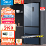 美的（Midea）432升法式多门四开门冰箱 家用双变频一级能效智能电冰箱 （402升级款）BCD-432WFPZM(E)
