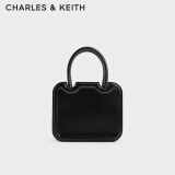 CHARLES&KEITH小方Perline饼干包手提包单肩包包女包生日礼物CK2-30781598 Black黑色 S