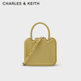 CHARLES&KEITH小方Perline饼干包手提包单肩包包女包生日礼物CK2-30781598 Mustard黄褐色 S
