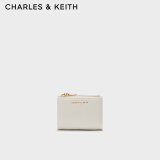 CHARLES&KEITH质感纯色包包女包多卡位短款钱包女士CK6-10680907 CK6-10680907-4Cream奶白色 XXS