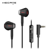 漫步者（EDIFIER）HECATE GM180 平头塞半入耳式立体声手机音乐游戏耳机 带麦带线控 3.5mm有线半入耳式 黑色