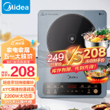 美的（Midea）电磁炉 2200W大功率家用触控按键 耐用面板 9档恒匀火定时功能电磁灶火锅炉MC-22EB15