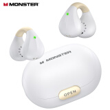 魔声（Monster）Open Ear101蓝牙耳机真无线超长续航久戴不痛开放式半入耳式通话音乐游戏运动跑步男女款 101白色
