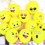 酷依宝 搞笑笑脸表情气球生日装饰派对用品布置教室气球装饰礼物50个装
