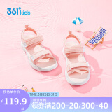 361° 女童凉鞋2023夏季中大童软底露趾儿童沙滩凉鞋 粉 33 