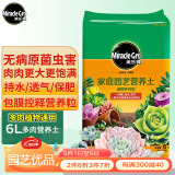 美乐棵 多肉营养土6L/袋 家庭园艺多肉植物专用土花土肥料 办公室阳台桌面盆栽种植土