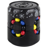 竺古力易拉罐魔方立体可乐瓶魔方儿童空间逻辑训练旋转汉堡魔豆可乐魔方 彩盒-黑色