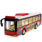 凯迪威合金声光回力校车模型 真人语音巴士公交车玩具车 单节巴士公交车