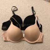 现货加拿大19年新款calvin klein女士内衣ck文胸 2件套 黑色 肉色 34b