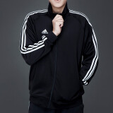 阿迪达斯（Adidas）外套男户外休闲时尚舒适防风夹克跑步透气运动服 TR30J1-BW黑白夹克 XL
